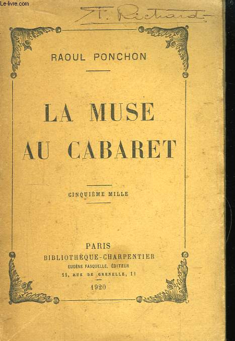 La muse au cabaret.