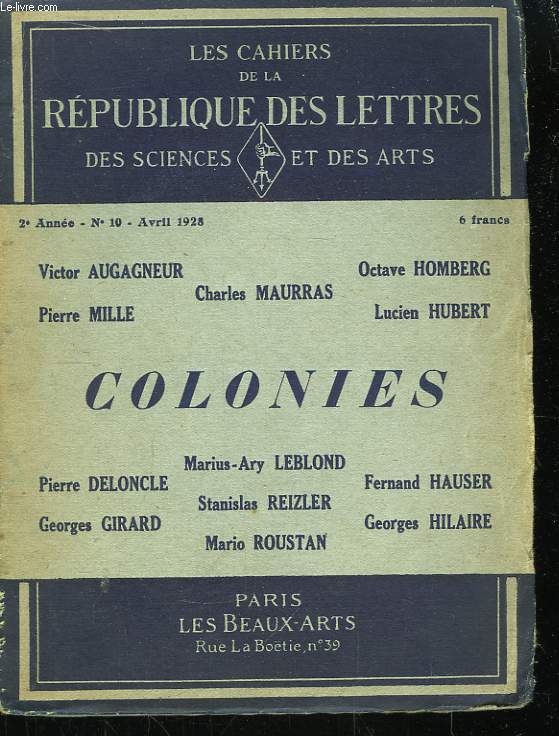 Les Cahiers de la Rpublique des Lettres, des Sciences et des Arts. N10