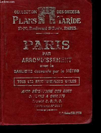 Plan-Guide de Paris. Rpertoires des Rues, Mtropolitain.