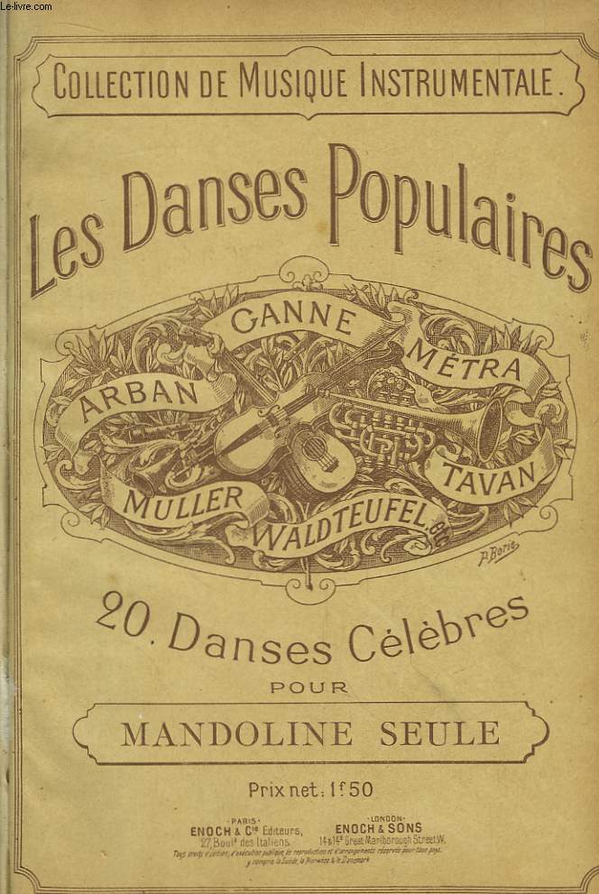 Les Danses Populaires. 20 Danses Clbres pour Mandoline Seule.