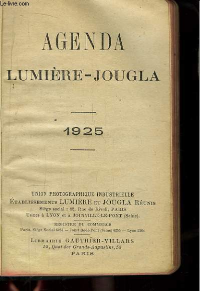 Agenda Lumire-Jougla 1925
