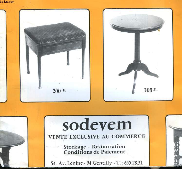 Brochure dpliantes de meubles anciens.