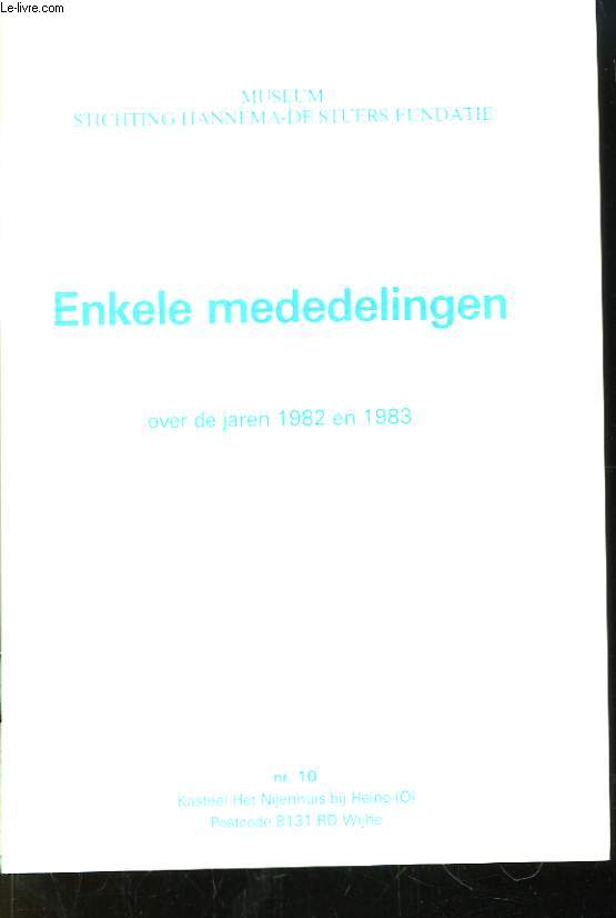 Enkele mededelingen. Catalogue n10