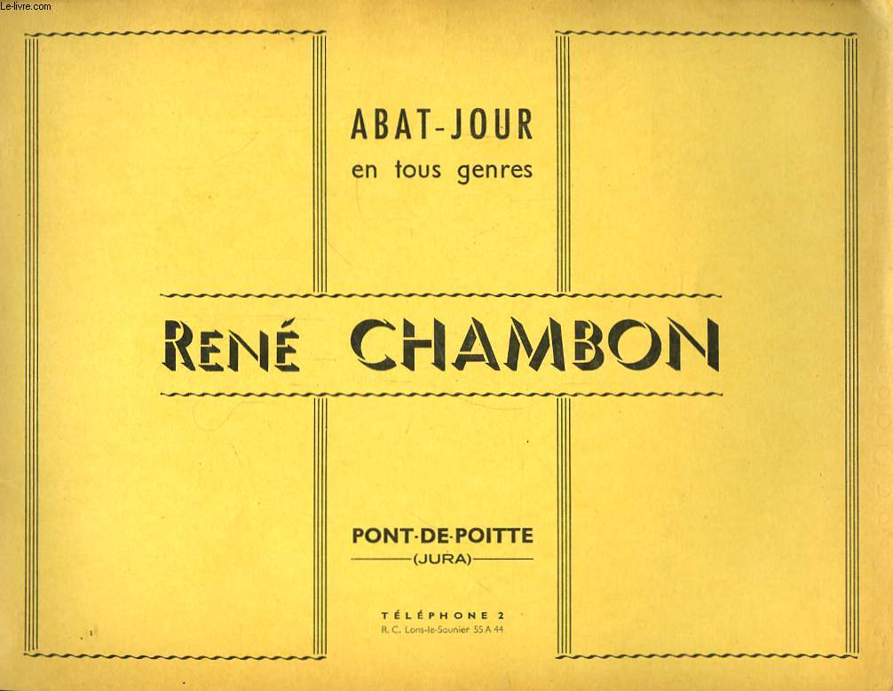 Catalogue Ren Chambon.