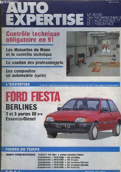 Auto Expertise N141 : Ford Fiesta, Berlines 3 et 5 portes 89. Essence - Diesel.