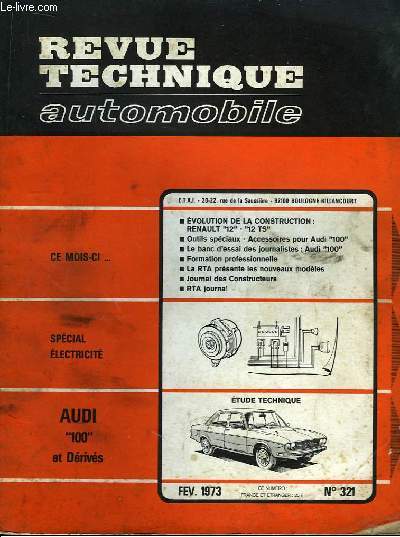 Revue Technique Automobile N312 : Audi 