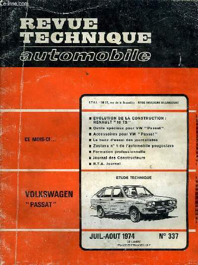 Revue Technique Automobile N337 : Volkswagen 