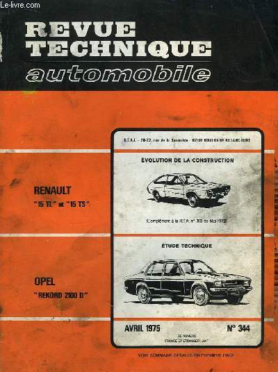 Revue Technique Automobile N344 : Opel Rekord 2100 D