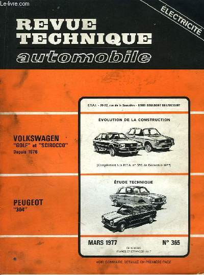 Revue Technique Automobile N365 : Peugeot 304