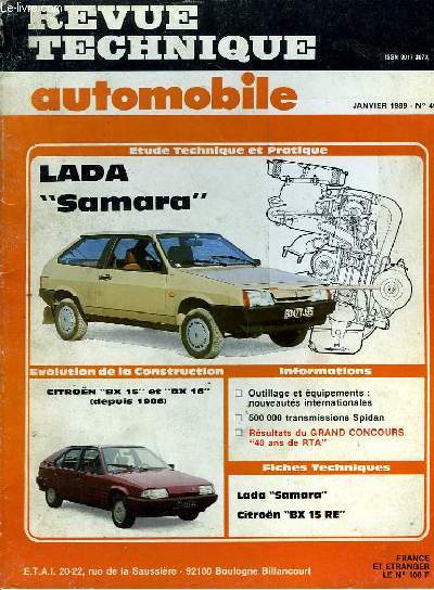 Revue Technique Automobile N499 : Lada 