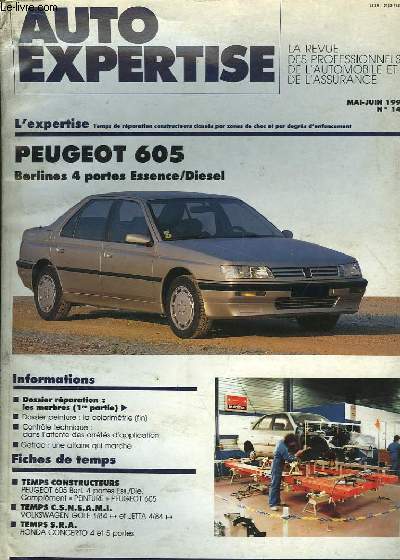 Auto-Expertise N149 : Peugeot 605, Verlines 4 portes Essence / Diesel.