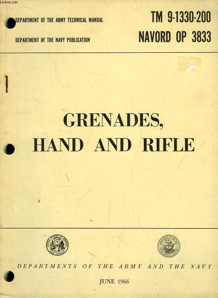 Grenades, Hand and Rifle.