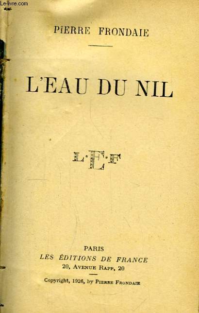 L'Eau du Nil.