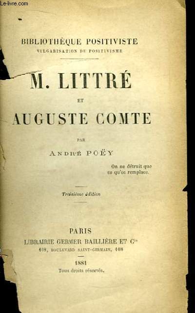 M. Littr et Auguste Comte