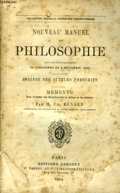 Nouveau Manuel de Philosophie.