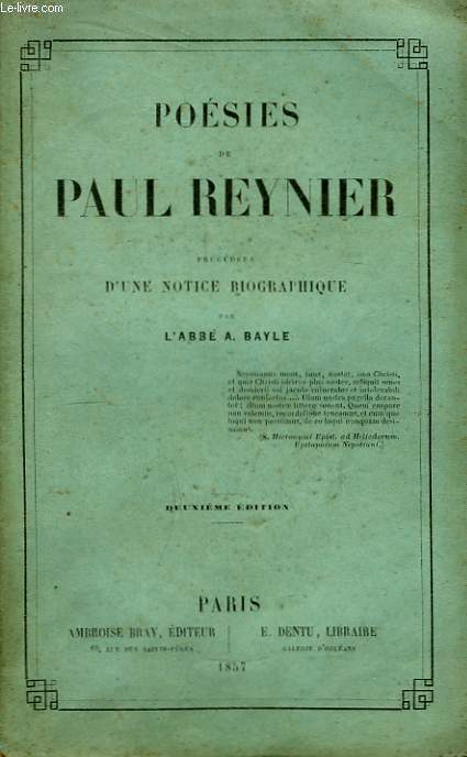 Poésies de Paul Reynier