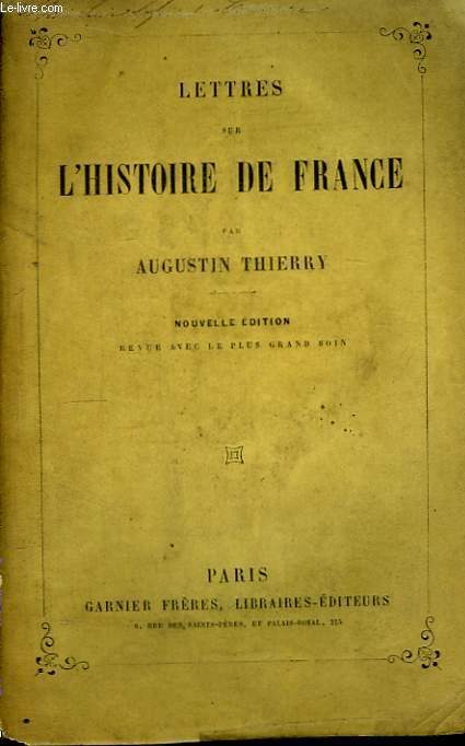 Lettres sur l'Histoire de France.