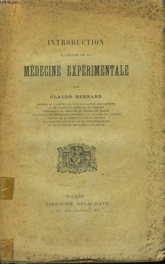 Introduction  l'Etude de la Mdecine Exprimentale.