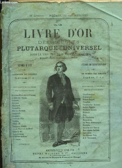 Le Livre d'Or des Peuples Plutarque Universel. Livraison n35 : Mozart, par Jules Bonnassies.