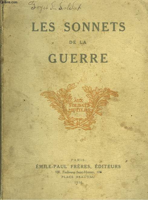 Les Sonnets de la Guerre - COLLECTIF - 1916 - Photo 1 sur 1