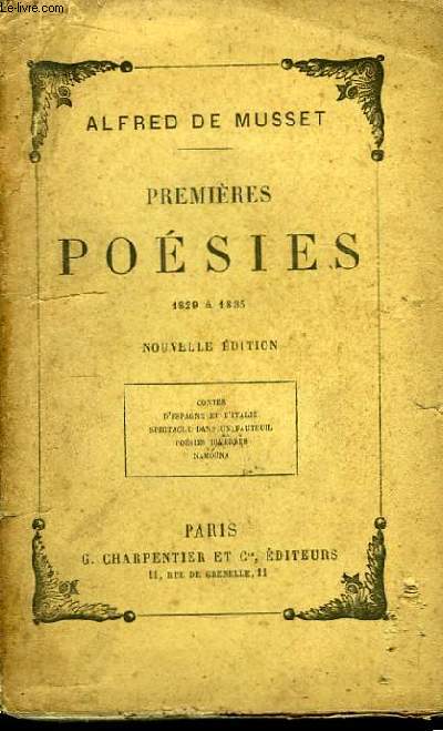 Premires Posies. 1829  1835