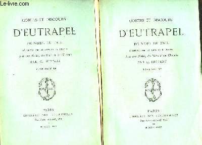 Contes et Discours d'Eutrapel de Noel du Fail. En 2 TOMES