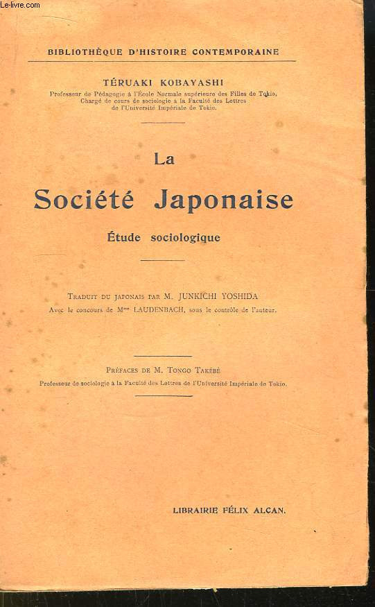 La Société Japonaise. Etude sociologique.