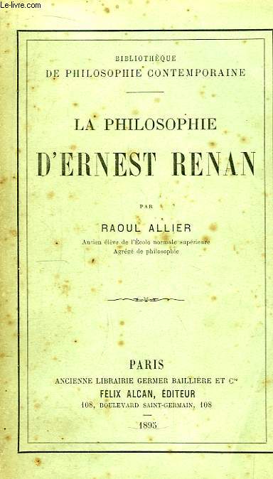 La philosophie d'Ernest Renan.
