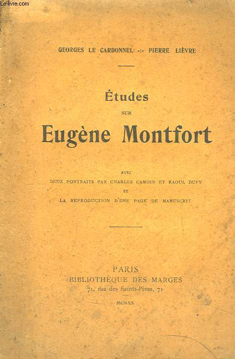 Etudes sur Eugne Montfort.
