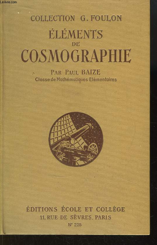 Elments de Cosmographie.