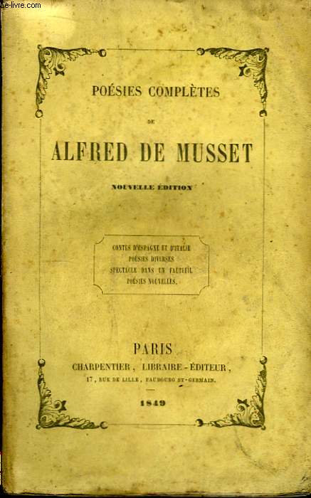 Posies Compltes de Alfred de Musset.
