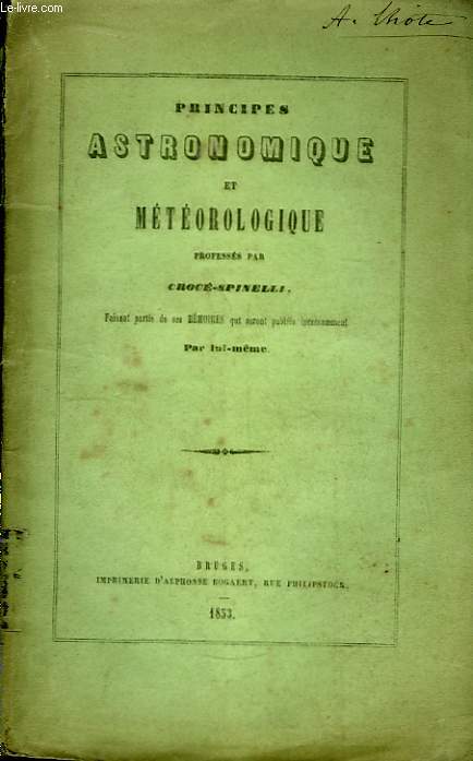 Principes astronomique et mtorologique.