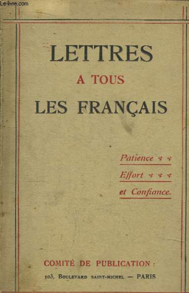 Lettres  tous les Franais.