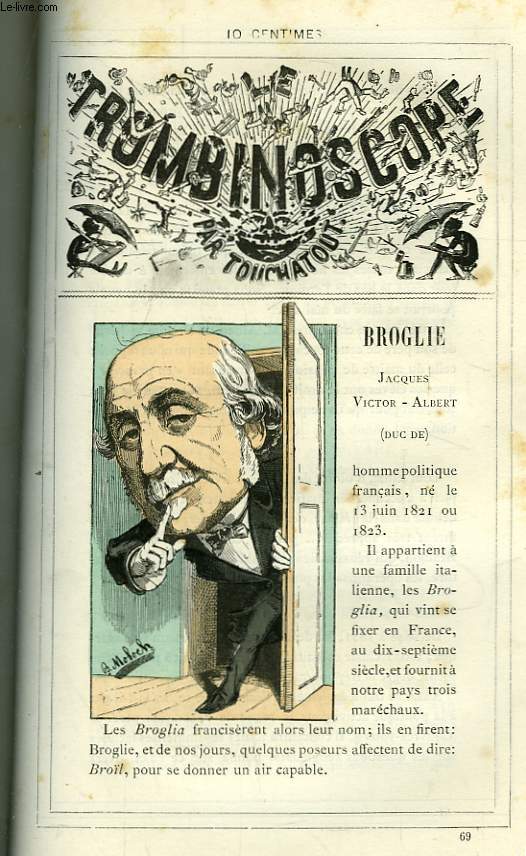 Le Trombinoscope N69 : Jacques Victor-Albert, Duc de Broglie.