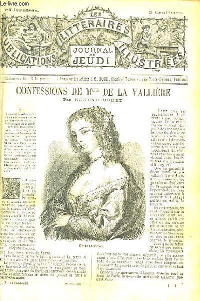 Confessions de Mlle De La Vallire, en 37 livraisons relies.