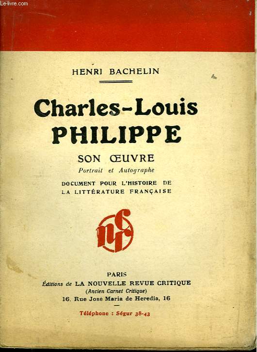 Charles-Louis Philippe.Son oeuvre.