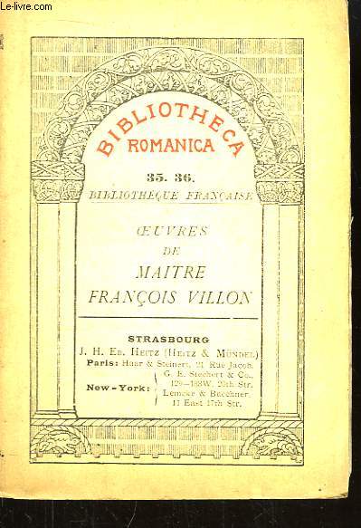 Oeuvres de Maitre Franois Villon