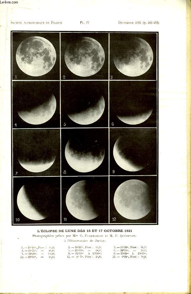 L'Astronomie, Dcembre 1921 - 35me anne. Revue Mensuelle d'Astronomie, de Mtorologie et de Physique du Globe.