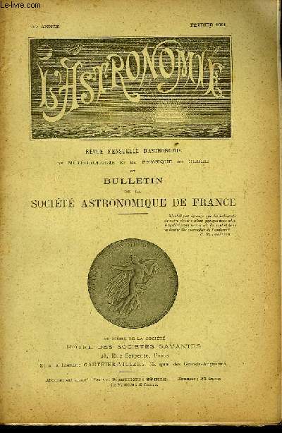 L'Astronomie, Fvrier 1921 - 35me anne. Revue Mensuelle d'Astronomie, de Mtorologie et de Physique du Globe.