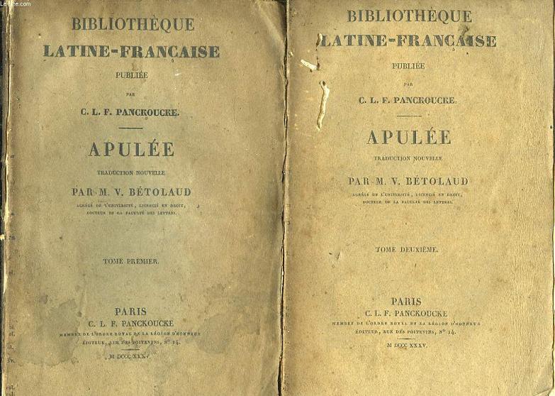 Bibliothque Latine-Franaise. Apule. En 3 TOMES