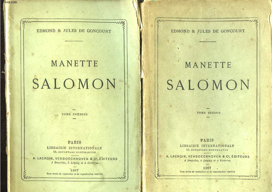 Manette Salomon. En 2 TOMES