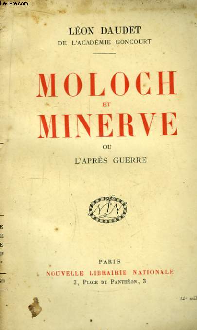 Moloch et Minerve, ou l'Aprs-Guerre.