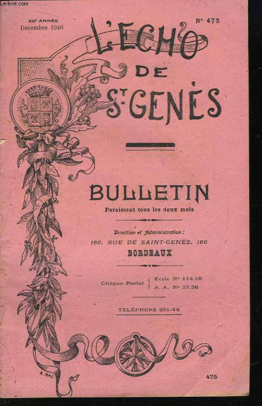 L'Echo de St-Gens. Bulletin n475, 50e anne.