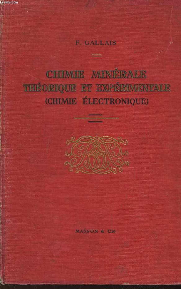 Chimie Minrale Thorique et Exprimentale (Chimie Electronique)