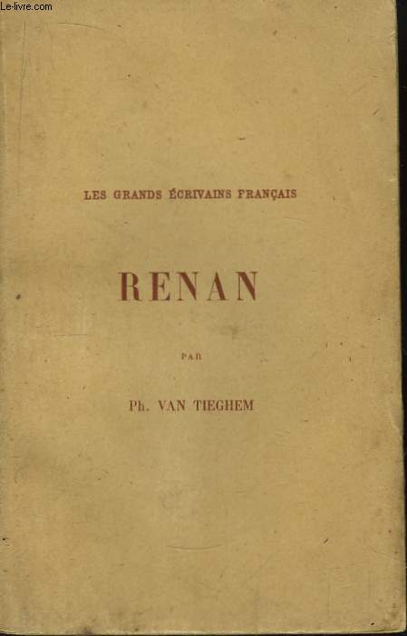 Renan. Les Grands Ecrivains Franais.