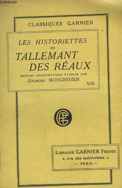 Les Historiettes. TOME VIII