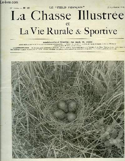 La Chasse Illustre et la Vie Rurale & Sportive. N18 - 39me anne : Notes sur le braconnage, par Marcueyz - La perdrix Gambra et le braconnage au 