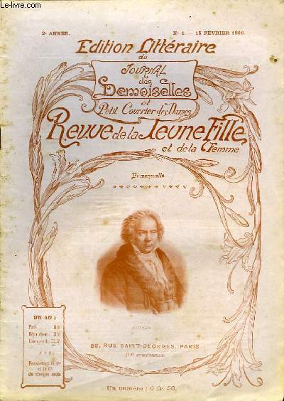 Revue de la Jeune Fille et de la Femme N4 - 2me anne. Edition Littraire du Journal des Demoiselles et Petit Courrier des Dames.