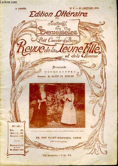 Revue de la Jeune Fille et de la Femme N2 - 2me anne. Edition Littraire du Journal des Demoiselles et Petit Courrier des Dames.