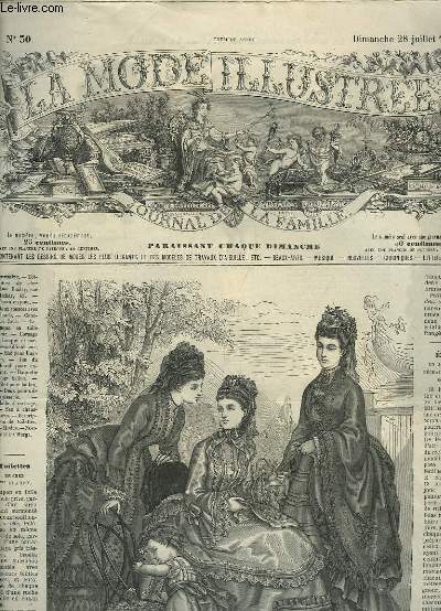La Mode Illustre. Journal de la Famille. 5 livraisons de l'anne 1872, 13me anne : N2, 30, 32, 40 et 42